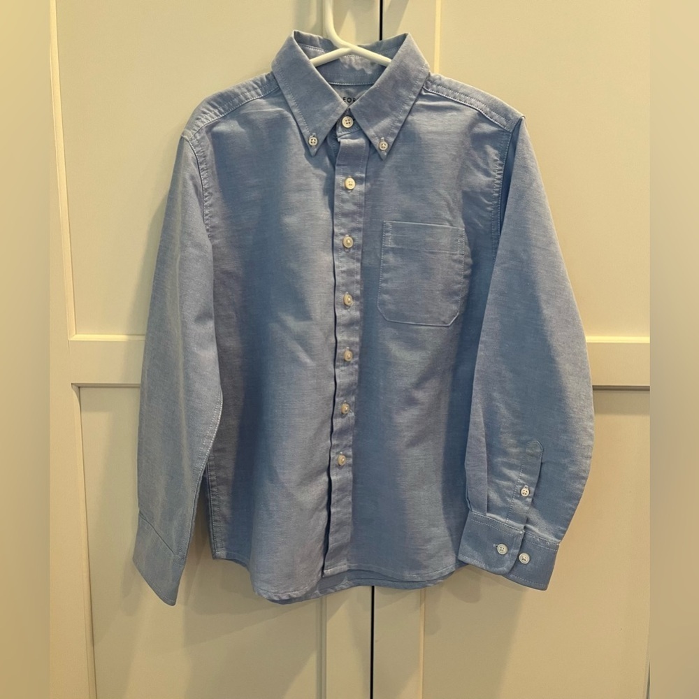 George boys long sleeve shirt size M (8) blue NWOT